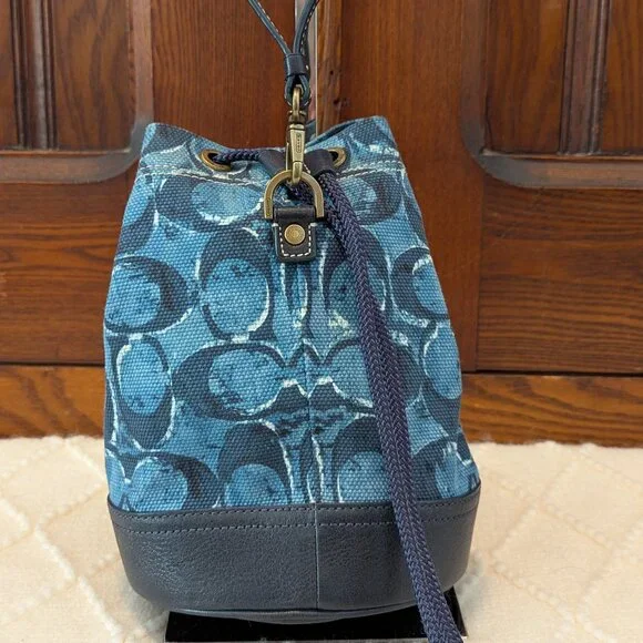 Coach Denim Bucket Mini Wristlet/bag - Picture 3 of 10